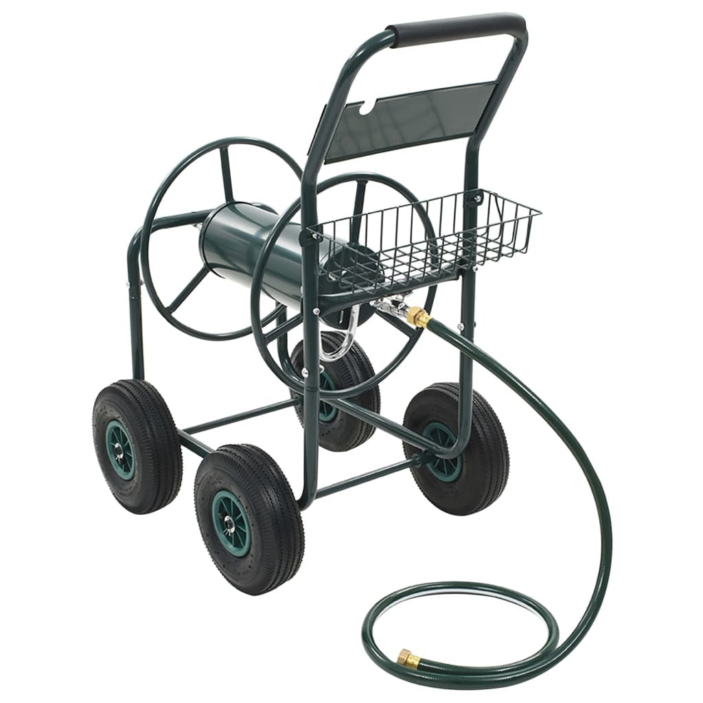 Garden Hose Trolley with 1/2" Hose Connector 246.1' Steel Doba